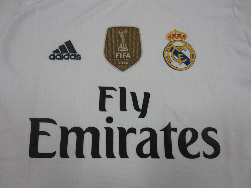 Real Madrid 2015-16 Home Soccer Jersey With WC Champion Patch - Click Image to Close